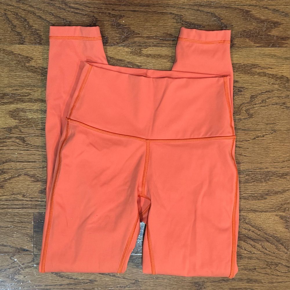 EUC Lululemon Wunder Under High-Rise Tight 25" Full-On Luxtreme Warm Coral sz 4